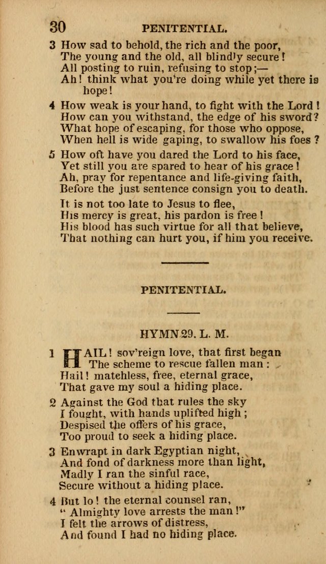 The Camp-Meeting Chorister: or, a collection of hymns and spiritual songs, for the pious of all denominations. To be sung at camp meetings, during revivals of religion, and on other occasions page 30