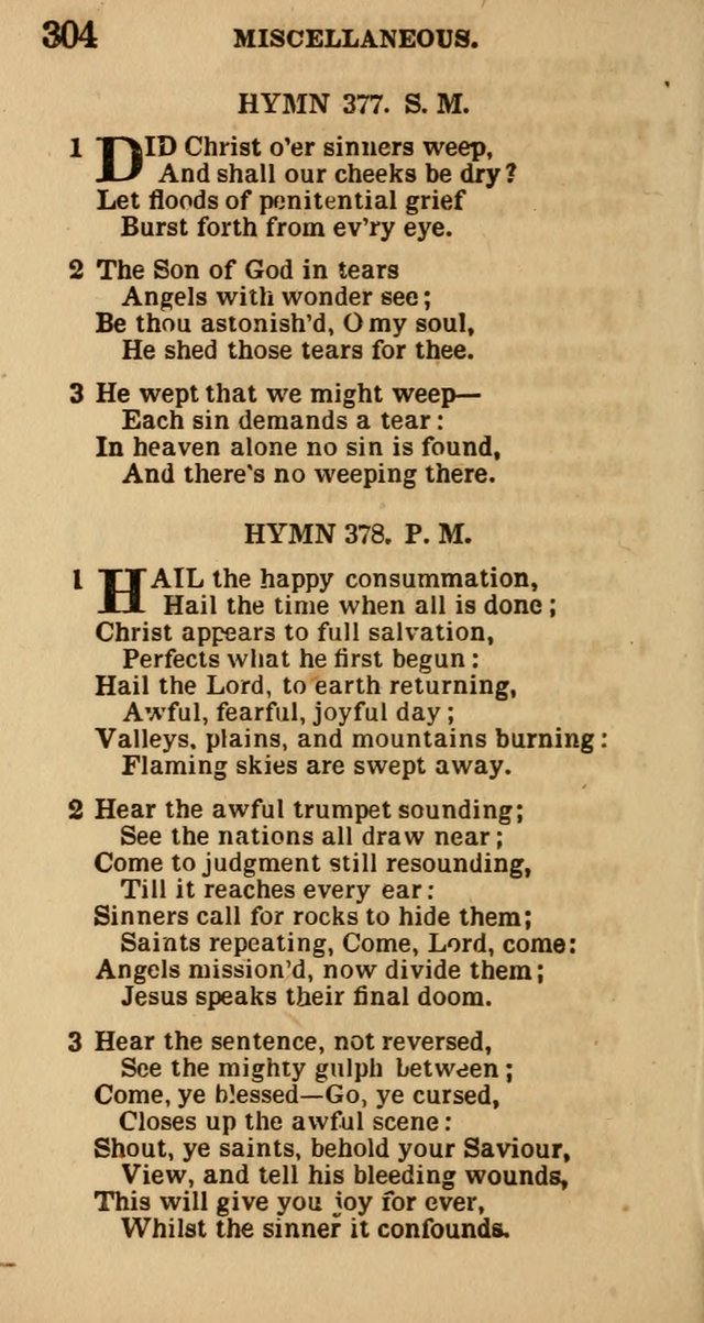 The Camp-Meeting Chorister: or, a collection of hymns and spiritual songs, for the pious of all denominations. To be sung at camp meetings, during revivals of religion, and on other occasions page 306