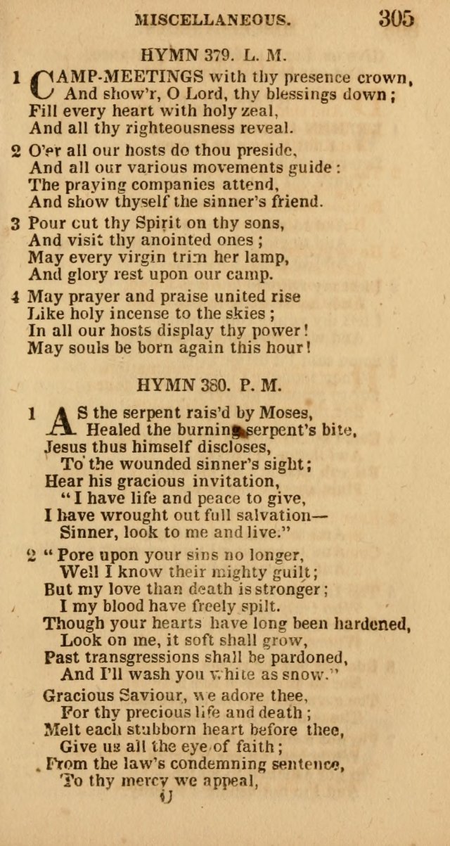 The Camp-Meeting Chorister: or, a collection of hymns and spiritual songs, for the pious of all denominations. To be sung at camp meetings, during revivals of religion, and on other occasions page 307