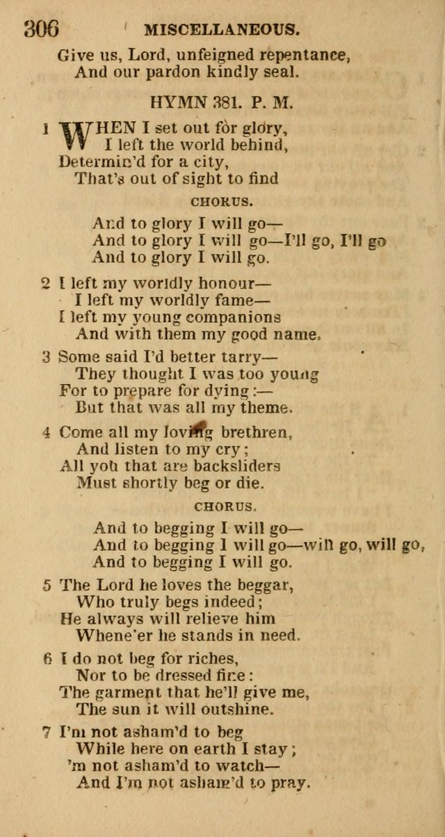 The Camp-Meeting Chorister: or, a collection of hymns and spiritual songs, for the pious of all denominations. To be sung at camp meetings, during revivals of religion, and on other occasions page 308