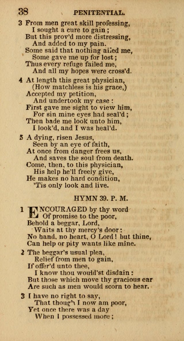 The Camp-Meeting Chorister: or, a collection of hymns and spiritual songs, for the pious of all denominations. To be sung at camp meetings, during revivals of religion, and on other occasions page 38