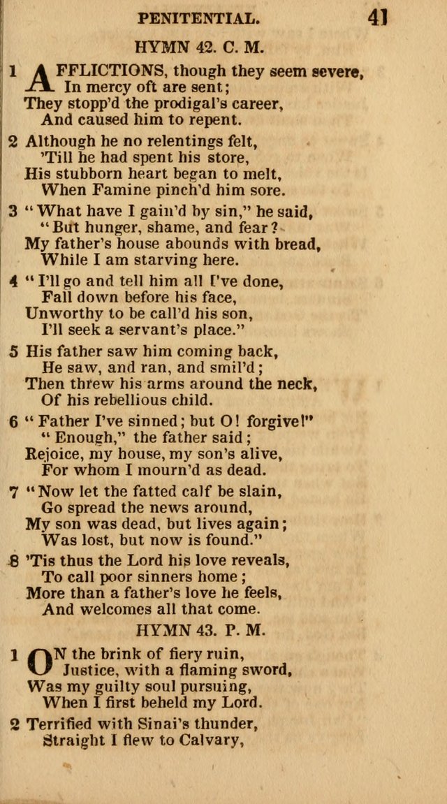 The Camp-Meeting Chorister: or, a collection of hymns and spiritual songs, for the pious of all denominations. To be sung at camp meetings, during revivals of religion, and on other occasions page 41