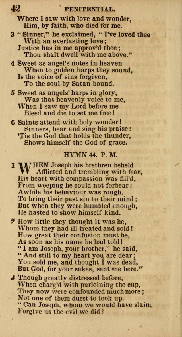 The Camp-Meeting Chorister: or, a collection of hymns and spiritual songs, for the pious of all denominations. To be sung at camp meetings, during revivals of religion, and on other occasions page 42