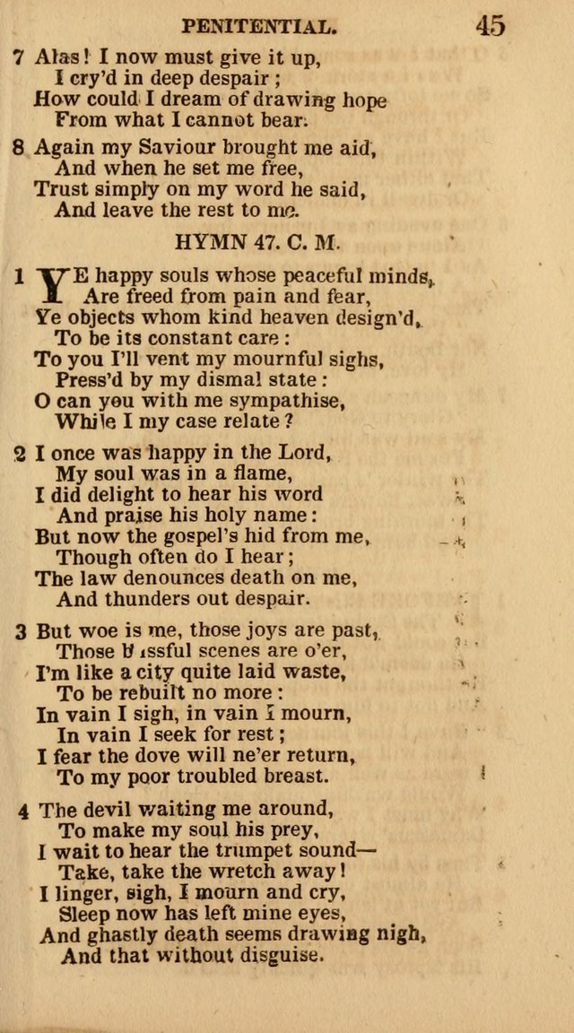 The Camp-Meeting Chorister: or, a collection of hymns and spiritual songs, for the pious of all denominations. To be sung at camp meetings, during revivals of religion, and on other occasions page 45