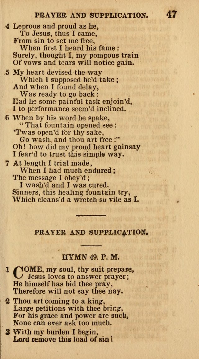 The Camp-Meeting Chorister: or, a collection of hymns and spiritual songs, for the pious of all denominations. To be sung at camp meetings, during revivals of religion, and on other occasions page 47