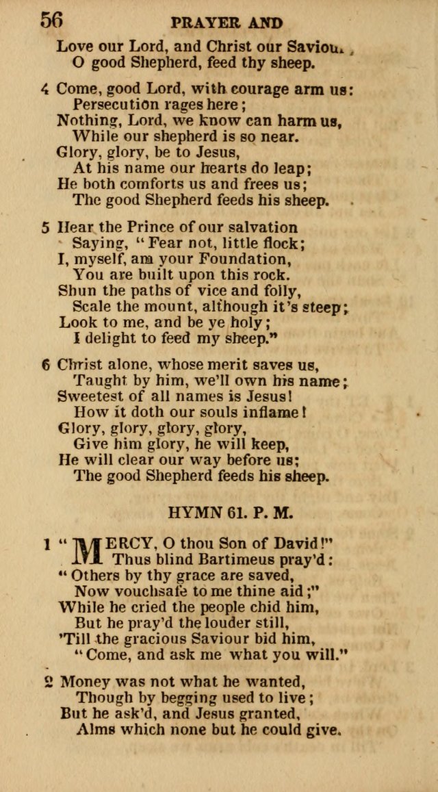 The Camp-Meeting Chorister: or, a collection of hymns and spiritual songs, for the pious of all denominations. To be sung at camp meetings, during revivals of religion, and on other occasions page 56