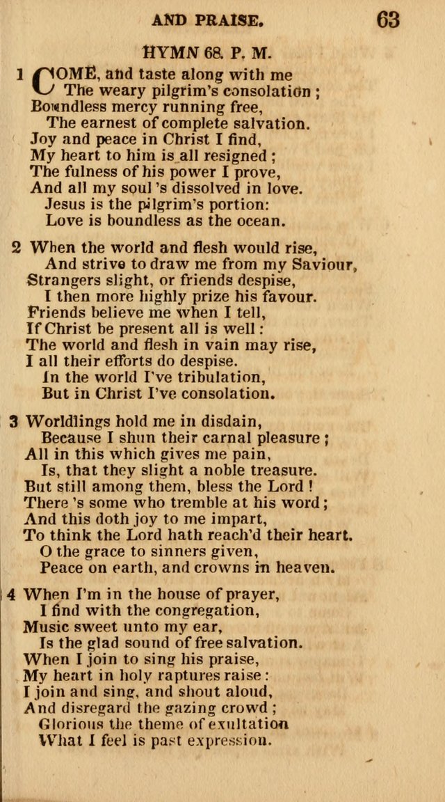 The Camp-Meeting Chorister: or, a collection of hymns and spiritual songs, for the pious of all denominations. To be sung at camp meetings, during revivals of religion, and on other occasions page 63