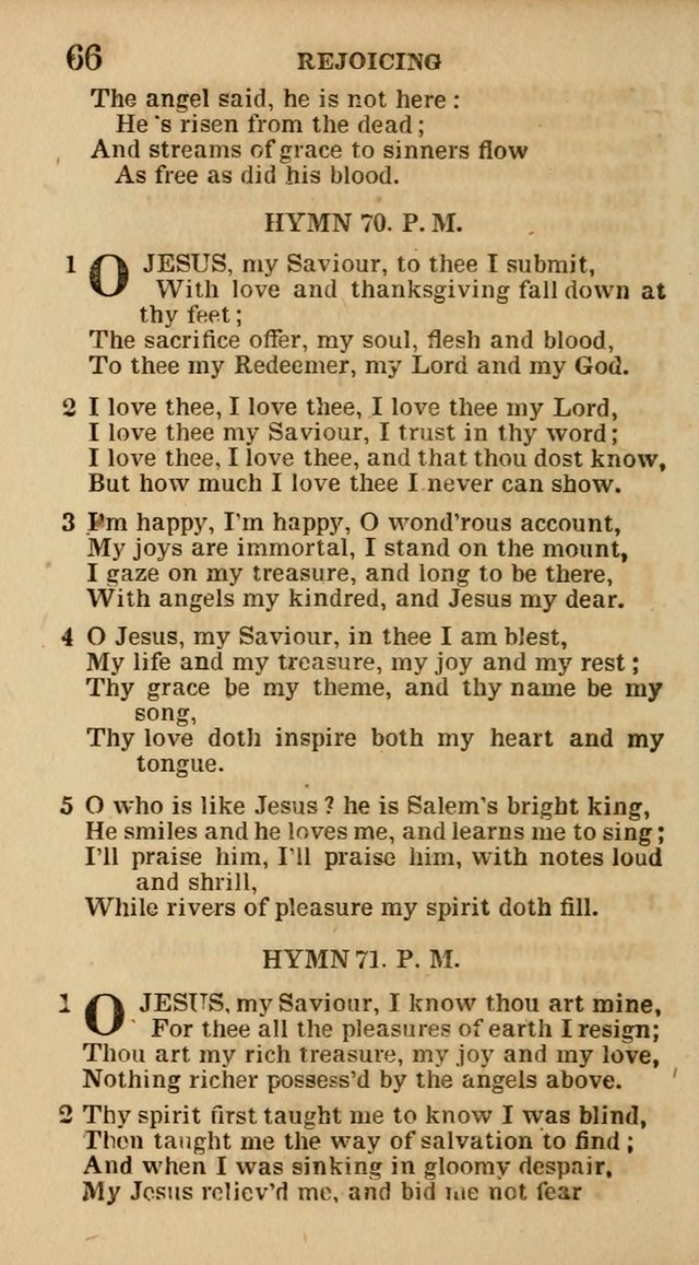 The Camp-Meeting Chorister: or, a collection of hymns and spiritual songs, for the pious of all denominations. To be sung at camp meetings, during revivals of religion, and on other occasions page 66