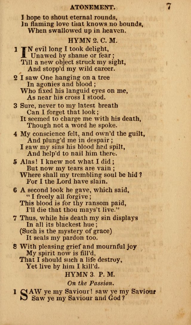 The Camp-Meeting Chorister: or, a collection of hymns and spiritual songs, for the pious of all denominations. To be sung at camp meetings, during revivals of religion, and on other occasions page 7