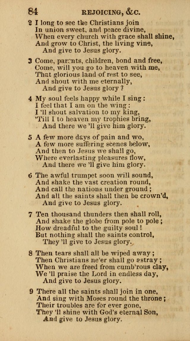 The Camp-Meeting Chorister: or, a collection of hymns and spiritual songs, for the pious of all denominations. To be sung at camp meetings, during revivals of religion, and on other occasions page 86