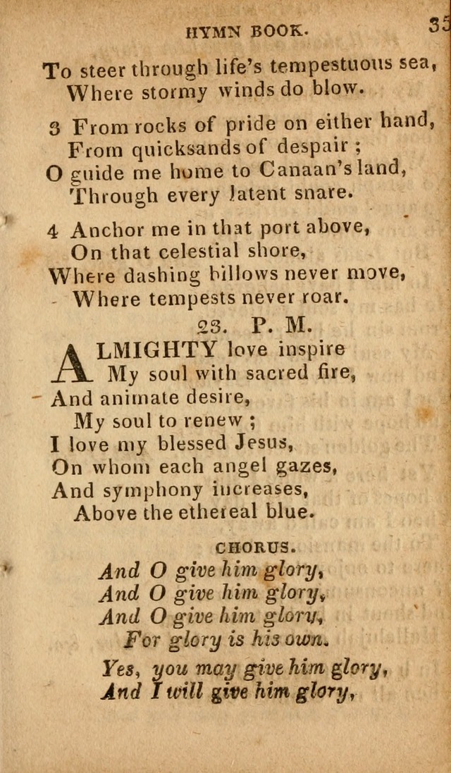 The Camp Meeting Hymn Book: containing the most approved hymns and spiritual songs Used by the Methodist Connexion in the United States page 35