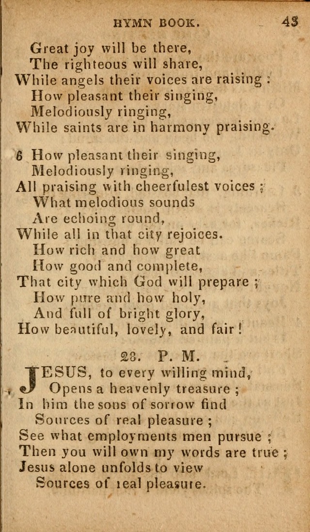 The Camp Meeting Hymn Book: containing the most approved hymns and spiritual songs Used by the Methodist Connexion in the United States page 45