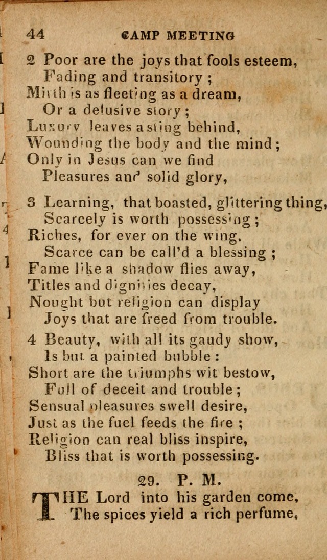 The Camp Meeting Hymn Book: containing the most approved hymns and spiritual songs Used by the Methodist Connexion in the United States page 46