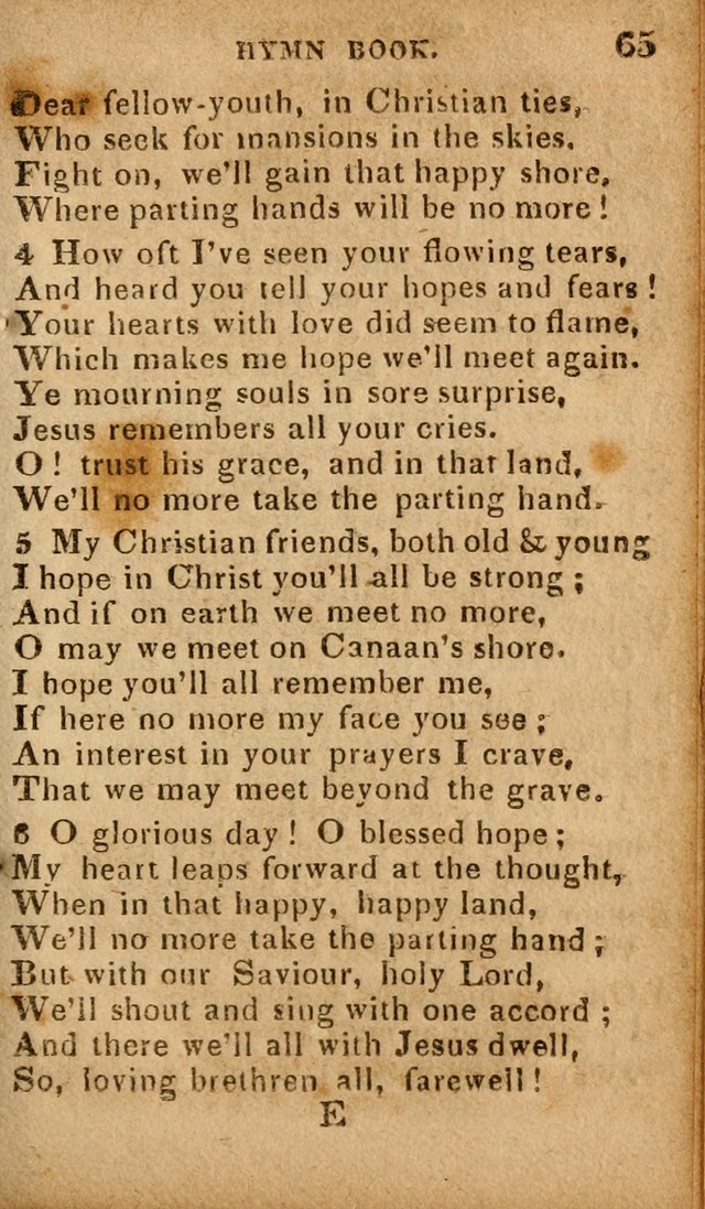 The Camp Meeting Hymn Book: containing the most approved hymns and spiritual songs Used by the Methodist Connexion in the United States page 67