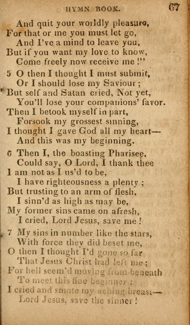 The Camp Meeting Hymn Book: containing the most approved hymns and spiritual songs Used by the Methodist Connexion in the United States page 69