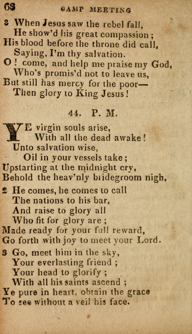 The Camp Meeting Hymn Book: containing the most approved hymns and spiritual songs Used by the Methodist Connexion in the United States page 70