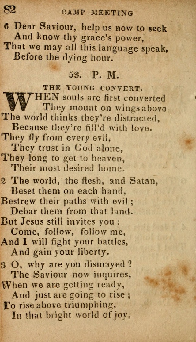 The Camp Meeting Hymn Book: containing the most approved hymns and spiritual songs Used by the Methodist Connexion in the United States page 84