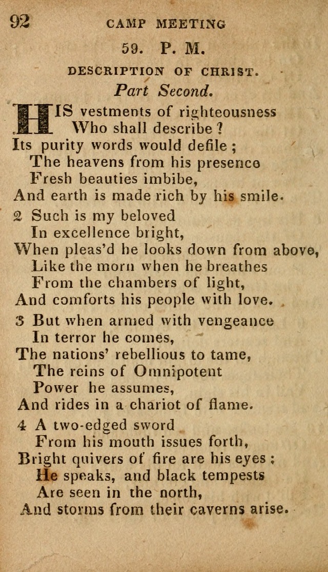 The Camp Meeting Hymn Book: containing the most approved hymns and spiritual songs Used by the Methodist Connexion in the United States page 94