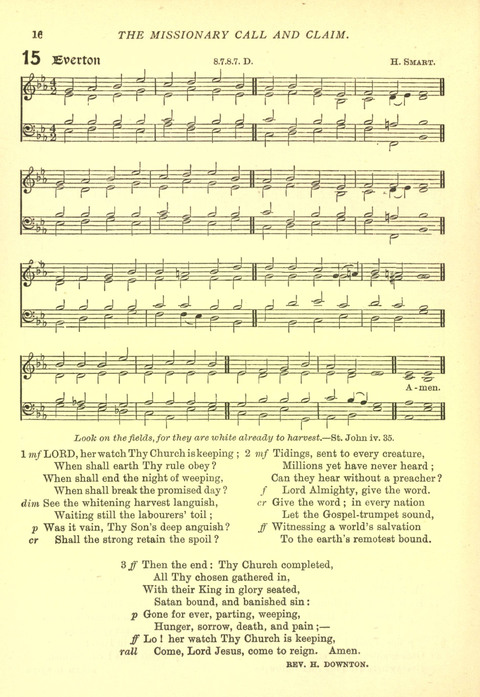 The Church Missionary Hymn Book page 16