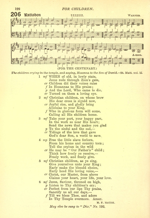 The Church Missionary Hymn Book page 190