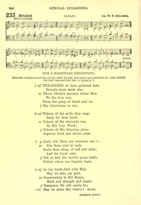 The Church Missionary Hymn Book page 212