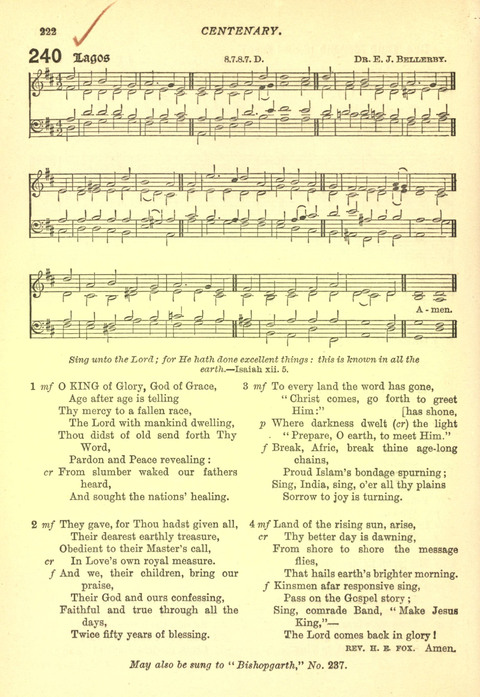 The Church Missionary Hymn Book page 220