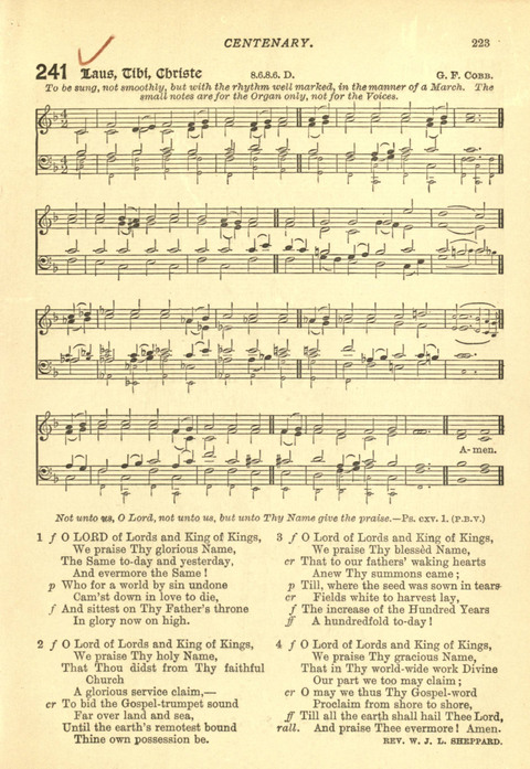 The Church Missionary Hymn Book page 221