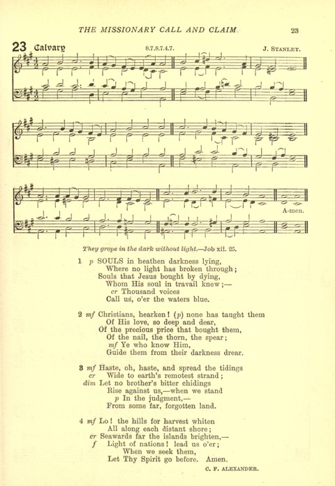 The Church Missionary Hymn Book page 23