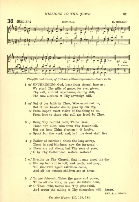 The Church Missionary Hymn Book page 37