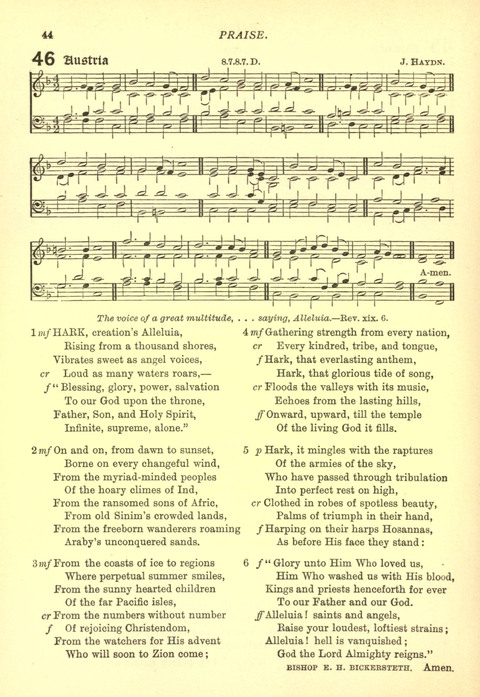 The Church Missionary Hymn Book page 44