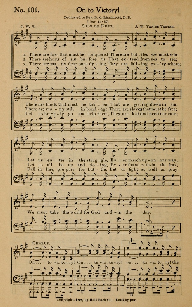 Christian Melodies: the new song book, for church, evangelistic, Sunday-school and Christian endeavor services page 109