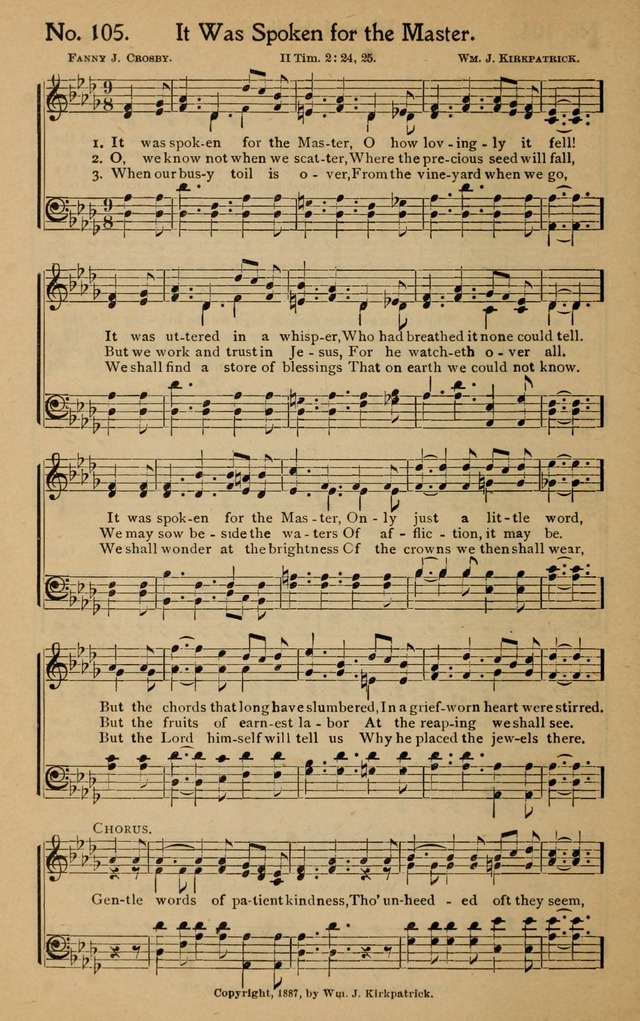 Christian Melodies: the new song book, for church, evangelistic, Sunday-school and Christian endeavor services page 113