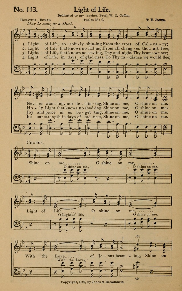 Christian Melodies: the new song book, for church, evangelistic, Sunday-school and Christian endeavor services page 121