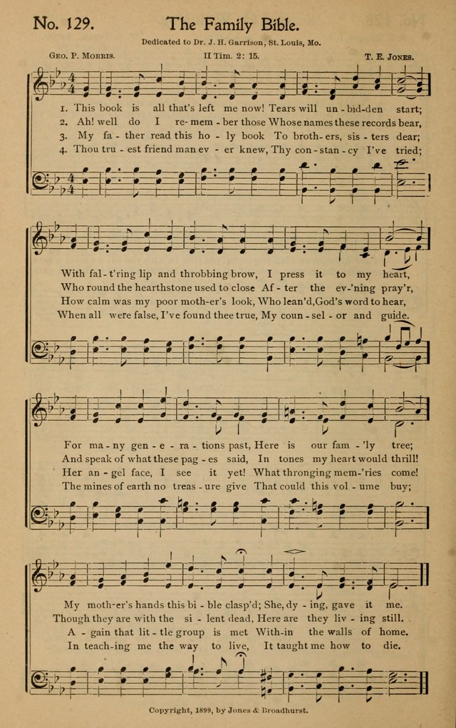 Christian Melodies: the new song book, for church, evangelistic, Sunday-school and Christian endeavor services page 137