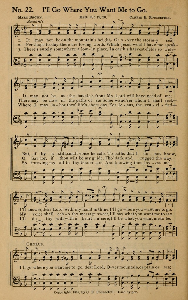 Christian Melodies: the new song book, for church, evangelistic, Sunday-school and Christian endeavor services page 29