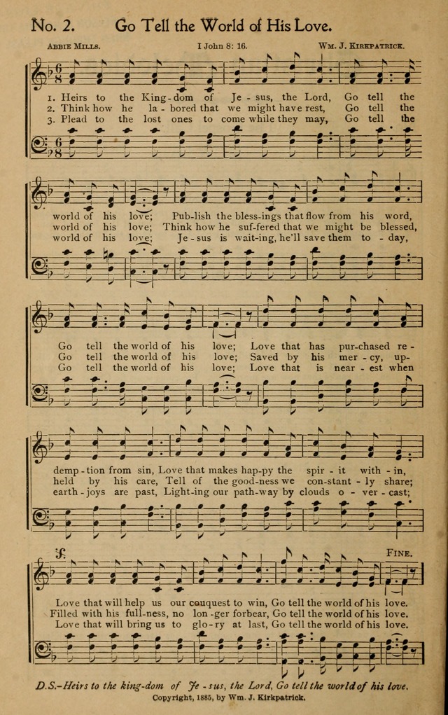 Christian Melodies: the new song book, for church, evangelistic, Sunday-school and Christian endeavor services page 9