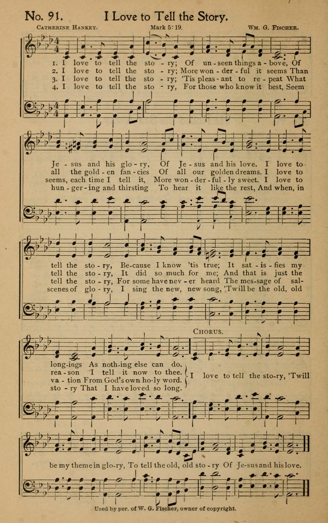 Christian Melodies: the new song book, for church, evangelistic, Sunday-school and Christian endeavor services page 99