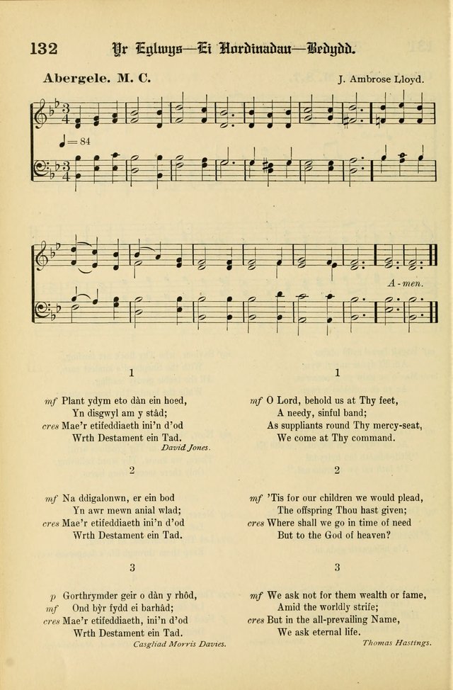 Cân a Mawl: llyfr hymna a thonau Methodistiaid Calfinaidd Unol Dalaethau yr America=Song and Praise: the hymnal of the Calvinistic Methodist Church of the United States of America page 134