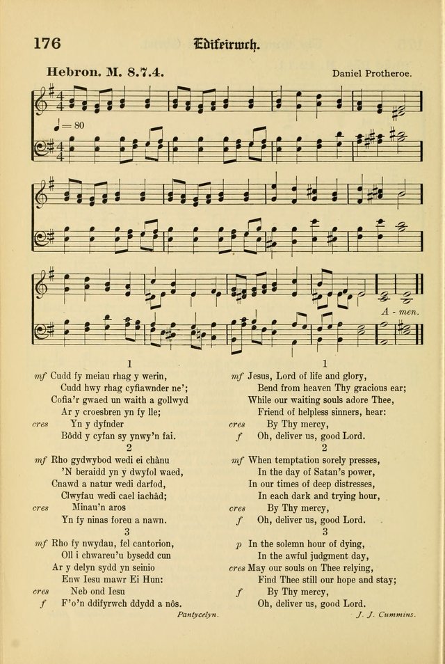 Cân a Mawl: llyfr hymna a thonau Methodistiaid Calfinaidd Unol Dalaethau yr America=Song and Praise: the hymnal of the Calvinistic Methodist Church of the United States of America page 180