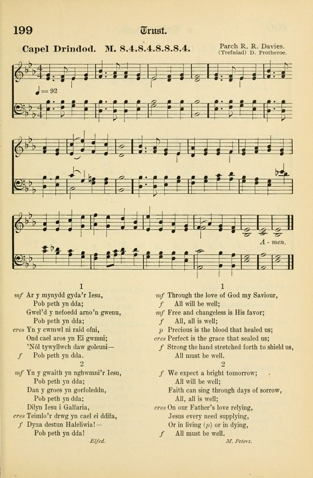 Cân a Mawl: llyfr hymna a thonau Methodistiaid Calfinaidd Unol Dalaethau yr America=Song and Praise: the hymnal of the Calvinistic Methodist Church of the United States of America page 203