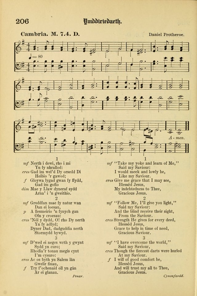 Cân a Mawl: llyfr hymna a thonau Methodistiaid Calfinaidd Unol Dalaethau yr America=Song and Praise: the hymnal of the Calvinistic Methodist Church of the United States of America page 210