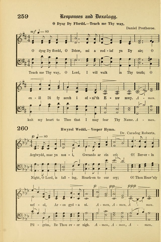 Cân a Mawl: llyfr hymna a thonau Methodistiaid Calfinaidd Unol Dalaethau yr America=Song and Praise: the hymnal of the Calvinistic Methodist Church of the United States of America page 264