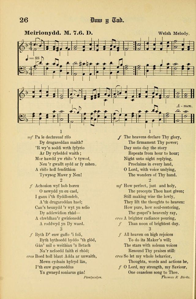 Cân a Mawl: llyfr hymna a thonau Methodistiaid Calfinaidd Unol Dalaethau yr America=Song and Praise: the hymnal of the Calvinistic Methodist Church of the United States of America page 28