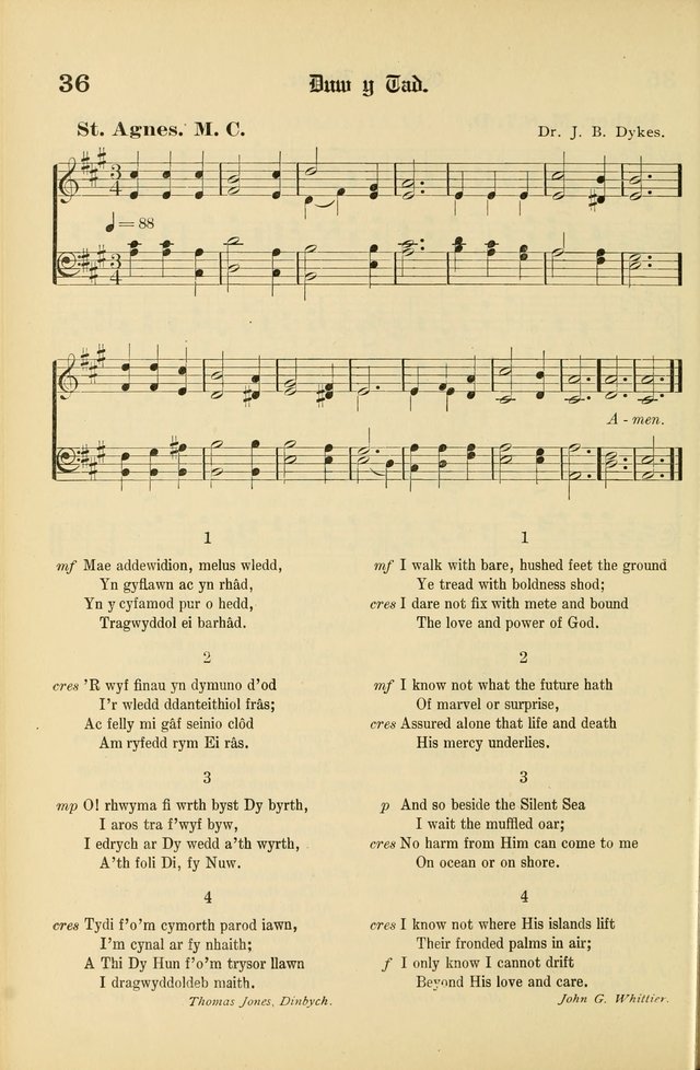 Cân a Mawl: llyfr hymna a thonau Methodistiaid Calfinaidd Unol Dalaethau yr America=Song and Praise: the hymnal of the Calvinistic Methodist Church of the United States of America page 38