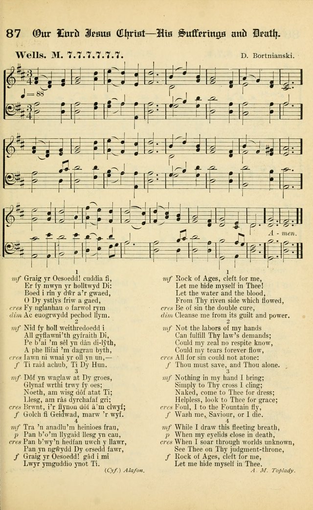 Cân a Mawl: llyfr hymna a thonau Methodistiaid Calfinaidd Unol Dalaethau yr America=Song and Praise: the hymnal of the Calvinistic Methodist Church of the United States of America page 89