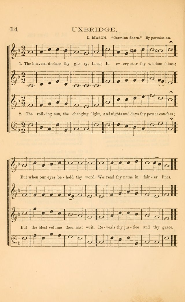 Church music: with selections for the ordinary occasions of public and social worship, from the Psalms and hymns of the Presbyterian Church in the United States of America page 14