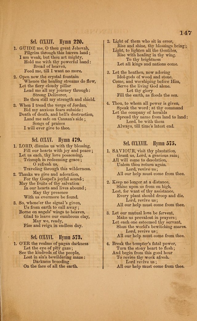 Church music: with selections for the ordinary occasions of public and social worship, from the Psalms and hymns of the Presbyterian Church in the United States of America page 147