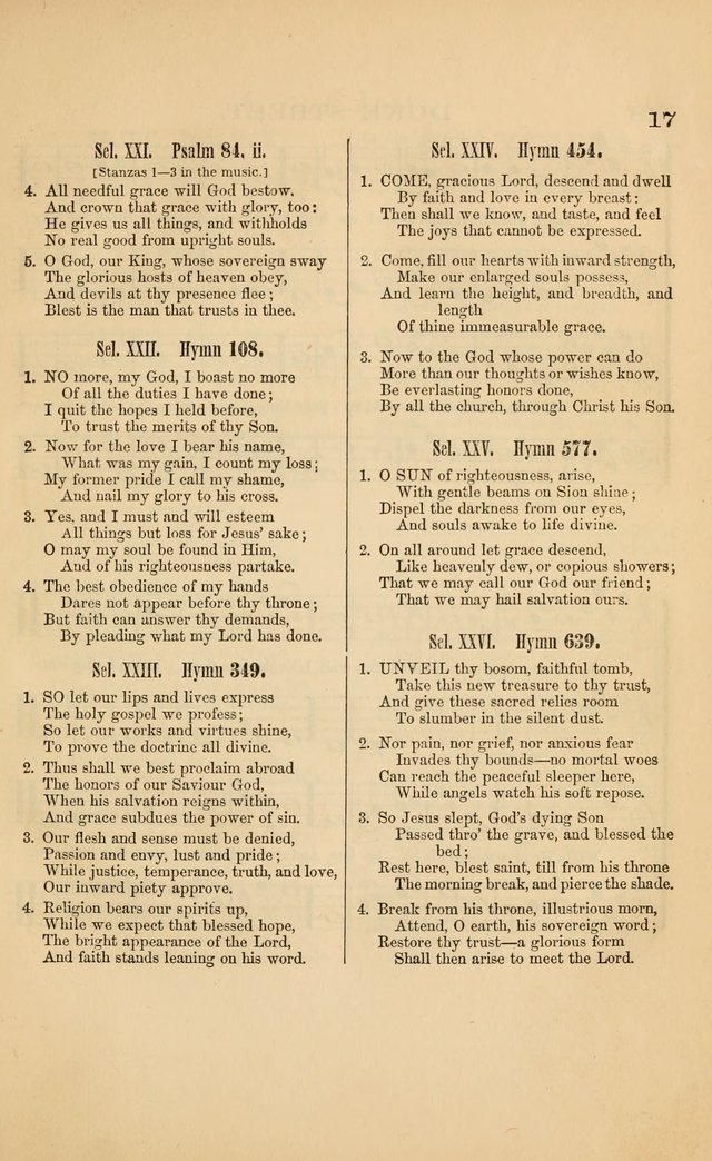 Church music: with selections for the ordinary occasions of public and social worship, from the Psalms and hymns of the Presbyterian Church in the United States of America page 17