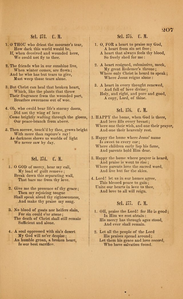 Church music: with selections for the ordinary occasions of public and social worship, from the Psalms and hymns of the Presbyterian Church in the United States of America page 207