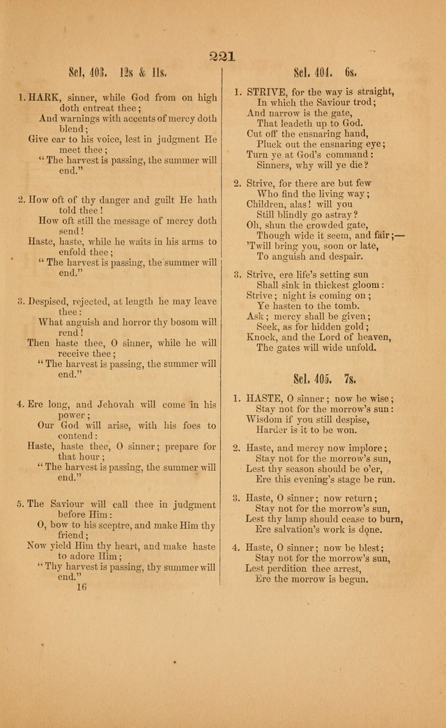 Church music: with selections for the ordinary occasions of public and social worship, from the Psalms and hymns of the Presbyterian Church in the United States of America page 221